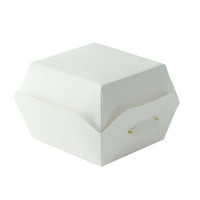 Mini boite burger en carton blanc 80x75mm H50mm