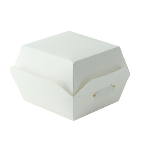 Mini boite burger en carton blanc 80x75mm H50mm