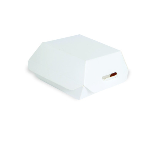 Mini boîte burger en carton blanc 98x95mm H50mm
