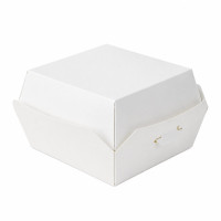 Mini Boite burger en carton blanc  98x95mm H50mm