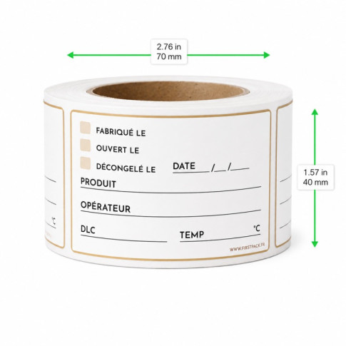 Étiquette dlc primaire et secondaire 70x40mm