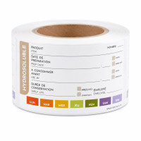 Étiquette hydrosoluble haccp 70x40mm