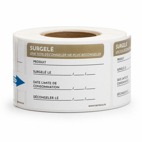 Etiquette permanente pour surgelé  70x40mm
