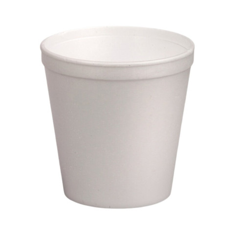 Pot plastique PS blanc isotherme    500ml