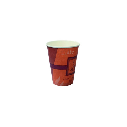 Gobelet brun en carton décor Passion  H111mm 350ml