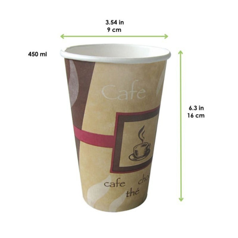 Gobelet carton décor "Passion"   H160mm 450ml