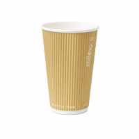 Gobelet carton double paroi beige "Rippley"   H62mm 120ml