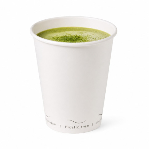 Gobelet Eden blanc en carton sans plastique, Waterbased  H110mm 350ml