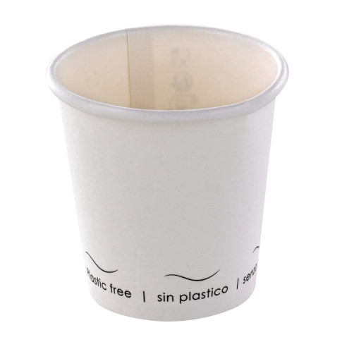Gobelet Eden blanc en carton sans plastique, Waterbased  H56mm 72ml