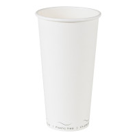 Gobelet Eden blanc en carton sans plastique, Waterbased  H161mm 590ml