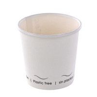 Gobelet Eden blanc en carton sans plastique, Waterbased  H60mm 90ml