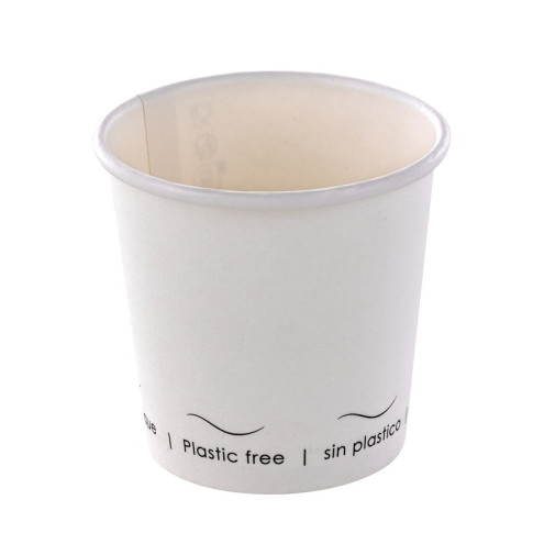Gobelet Eden blanc en carton sans plastique, Waterbased  H60mm 90ml