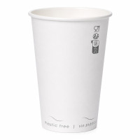 Gobelet Eden blanc en carton sans plastique, Waterbased  H62mm 120ml