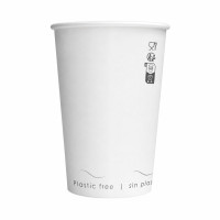 Gobelet Eden blanc en carton sans plastique, Waterbased  H79mm 180ml