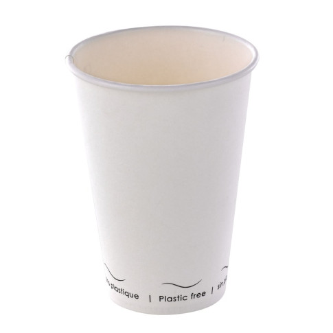 Gobelet Eden blanc en carton sans plastique, Waterbased  H91mm 200ml