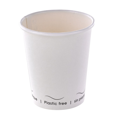 Gobelet Eden blanc en carton sans plastique, Waterbased  H92mm 230ml