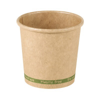 Gobelet Zen en carton kraft brun sans plastique, Waterbased  H60mm 90ml