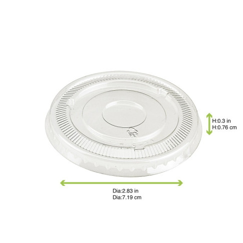 Couvercle plat transparent en plastique PET