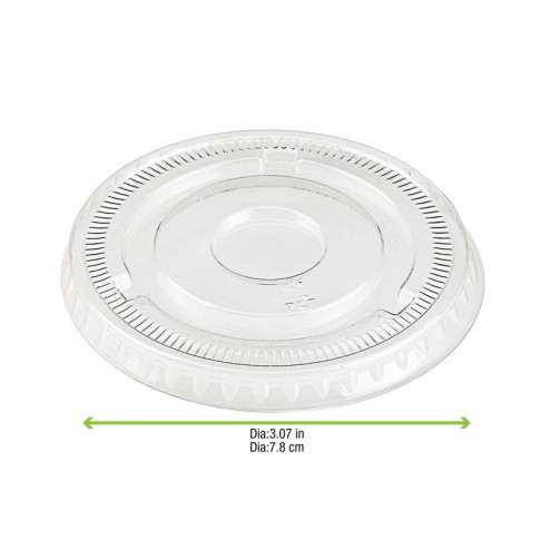 Couvercle plat transparent en plastique PET  H10mm