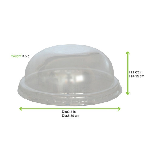 Couvercle dôme transparent en plastique PET  H10mm