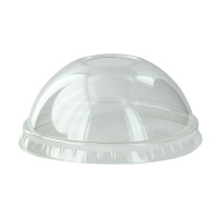 Couvercle PET transparent dôme avec trou  H40mm