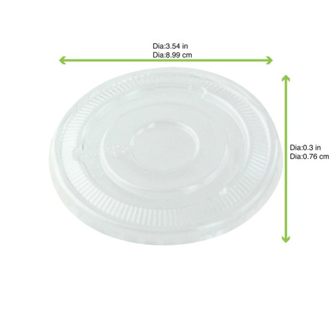 Couvercle plat transparent en plastique PET  H10mm