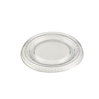 Couvercle plat transparent en plastique PET  H10mm