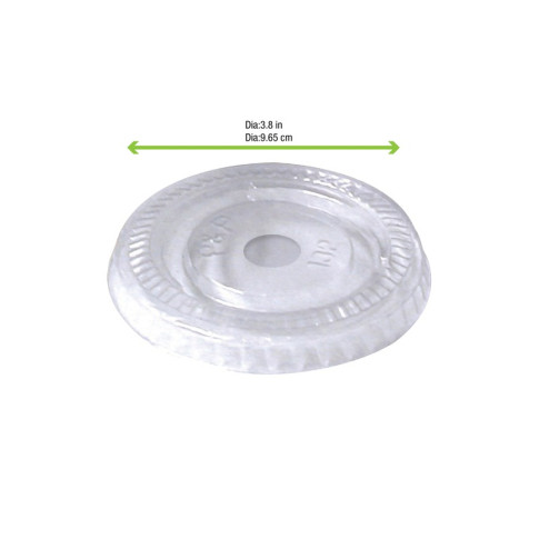 Couvercle plat transparent en plastique PET  H9mm