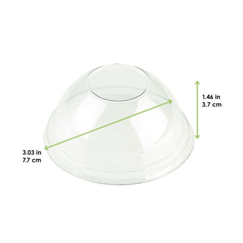 Couvercle dôme transparent en plastique PET  H37mm