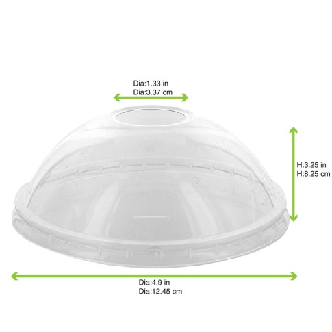 Couvercle dôme transparent en plastique PET