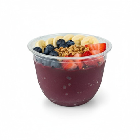 Pot à dessert en plastique PET transparent  H52mm 230ml