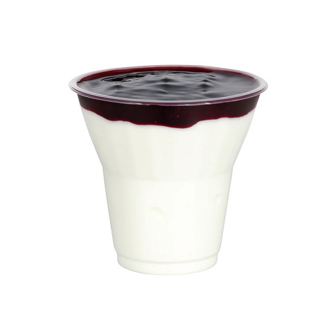 Pot à dessert transparent en plastique PET  H88mm 270ml