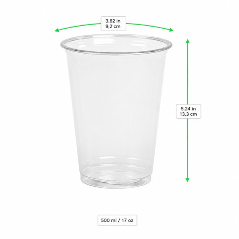 Pot dessert PET "FINESSE" transparent  H135mm 500ml
