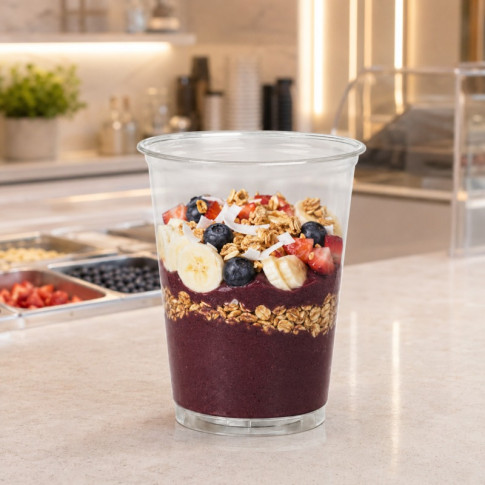 Pot dessert PET "FINESSE" transparent  H135mm 500ml