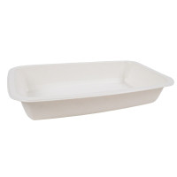 Barquette scellable pulpe laminée PLA "gastronorme" 1/4 265x160mm H45mm 1200ml