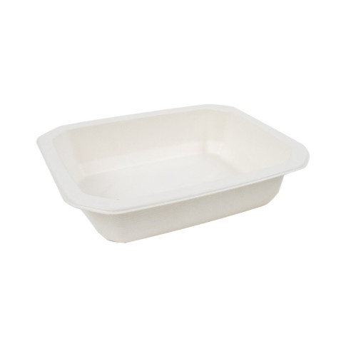 Barquette scellable pulpe laminée PLA "gastronorme" 1/ 8 160x130mm H36mm 465ml