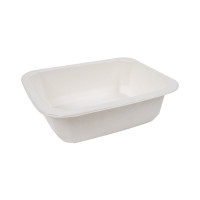 Barquette scellable pulpe laminée PLA "gastronorme" 1/8 160x130mm H46mm 585ml