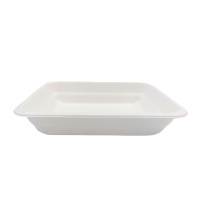 Barquette scellable blanche en pulpe de canne 227x178mm H45mm 1300ml