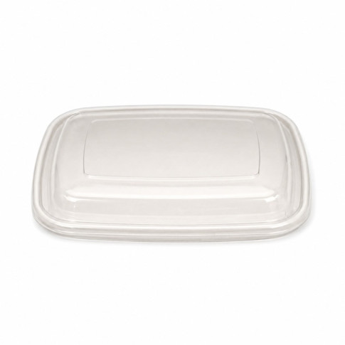 Couvercle dôme rectangulaire transparent en plastique PET 135x165mm H9mm
