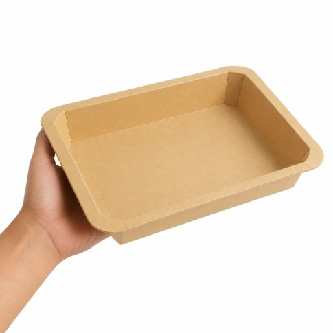 Barquettes GN 1/2 scellables en carton 325x265mm H48mm