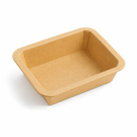 Barquettes GN 1/8 scellables en carton 160x130mm H36mm
