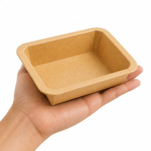 Barquettes GN 1/8 scellables en carton 160x130mm H36mm