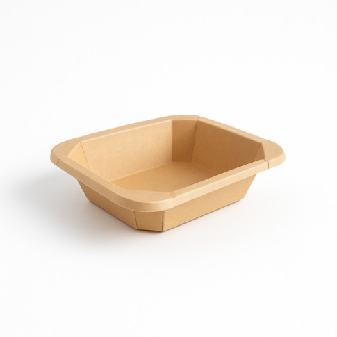 Barquettes GN 1/8 scellables en carton 160x130mm H45mm