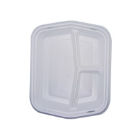Plateau plastique PSE blanc 3 compartiments sans couvercle 220x250mm H30mm