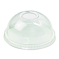 Couvercle PLA dôme transparent avec trou - FK-DLGC1220  H40mm