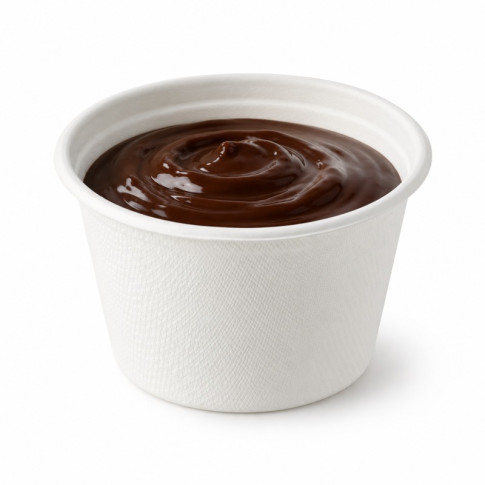 Pot à dessert blanc en pulpe de canne à sucre  H53mm 133ml
