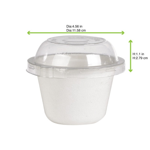 Couvercle dôme transparent en plastique PET  H28mm