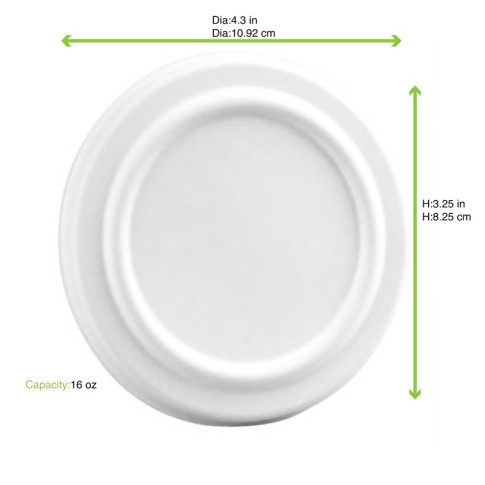 Gobelet pulpe blanc   H83mm 473ml