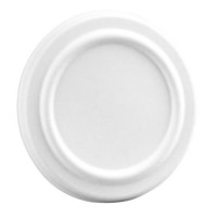 Couvercle dôme blanc en pulpe de canne