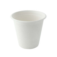 Pot à dessert blanc en pulpe de canne à sucre  H90mm 260ml